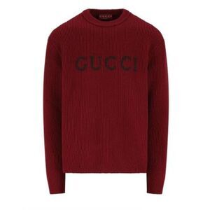 GUCCI Men's Signature GG Jacquard Knit Cardigan Men BURGUNDY Sweaters &